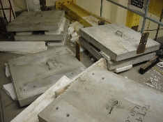 A few pre-cast slabs